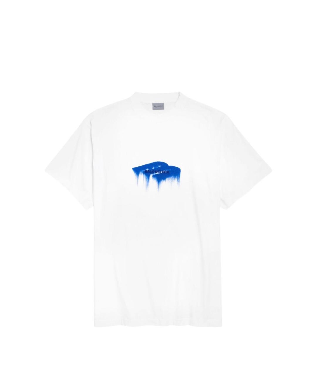 BALENCIAGA Белая хлопковая футболка, фото 1