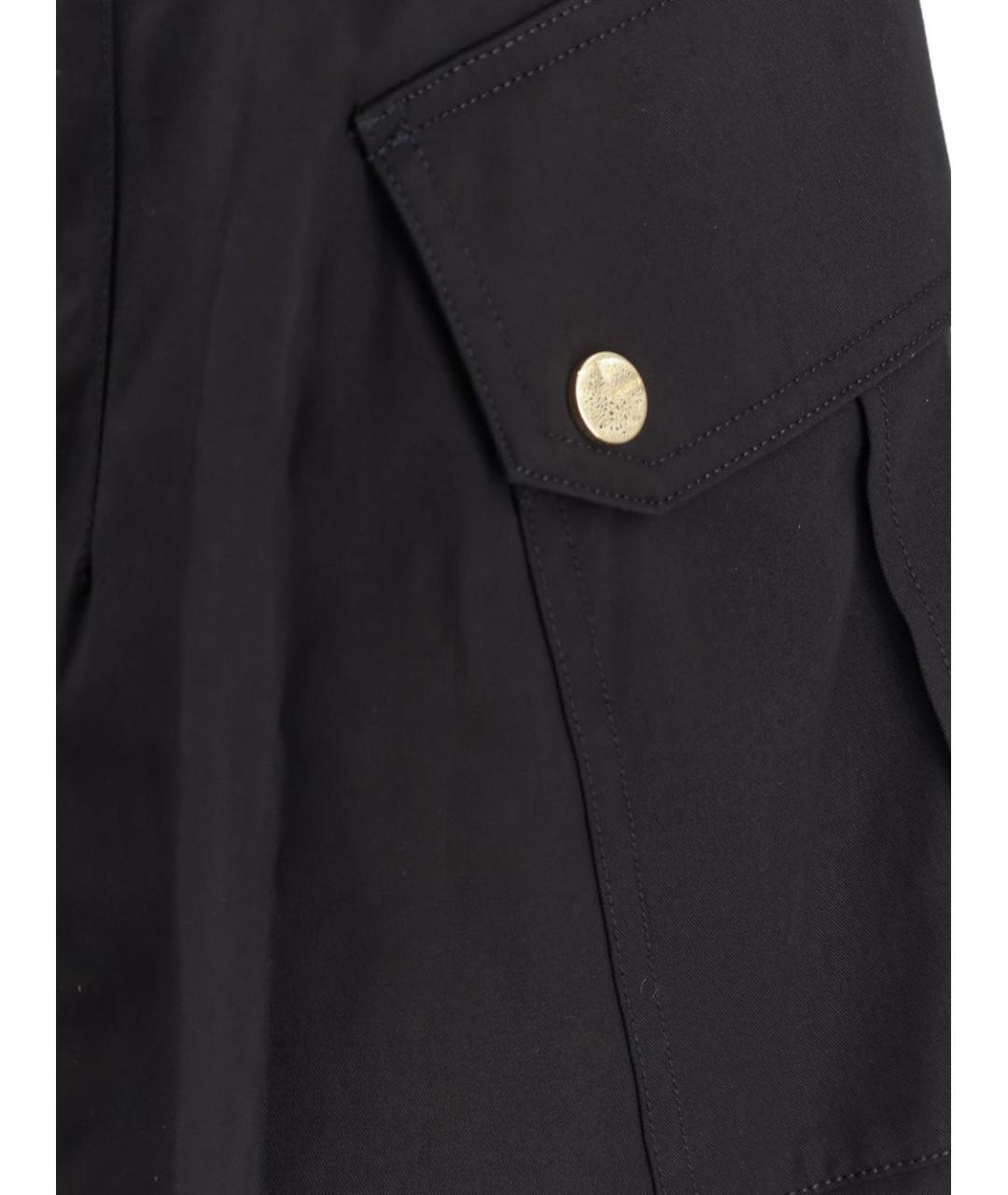 PINKO Черные хлопковые прямые брюки, фото 3