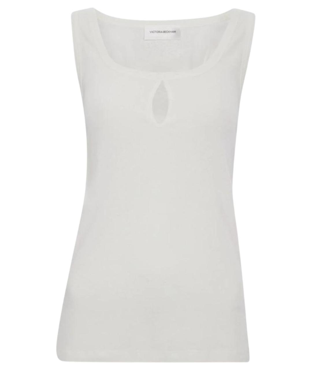 VICTORIA BECKHAM Белая хлопковая майка, фото 1
