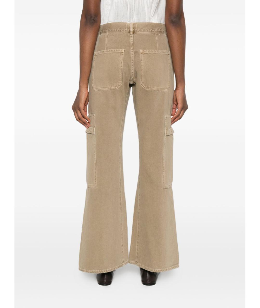 Citizien Of Humanity Бежевые хлопковые прямые джинсы, фото 3
