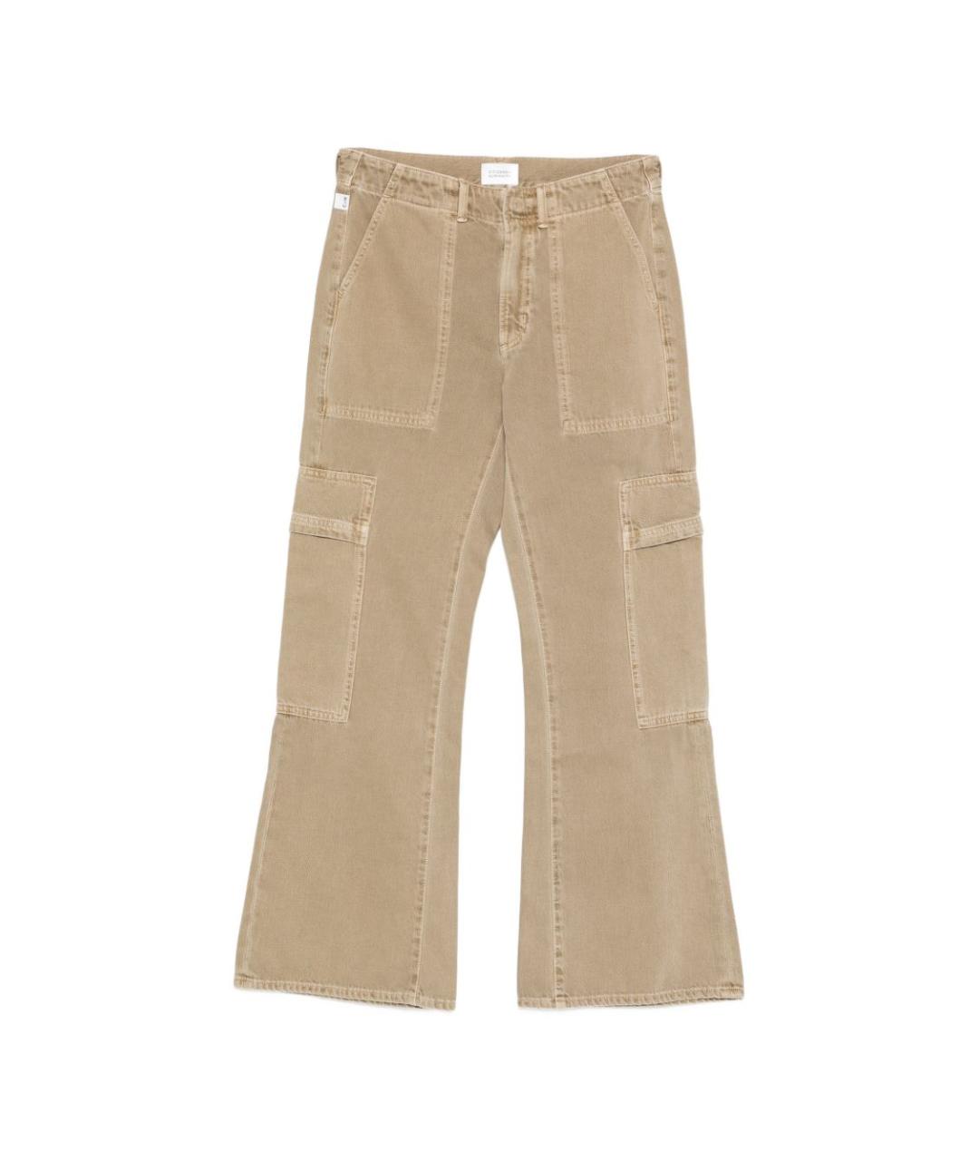 Citizien Of Humanity Бежевые хлопковые прямые джинсы, фото 1