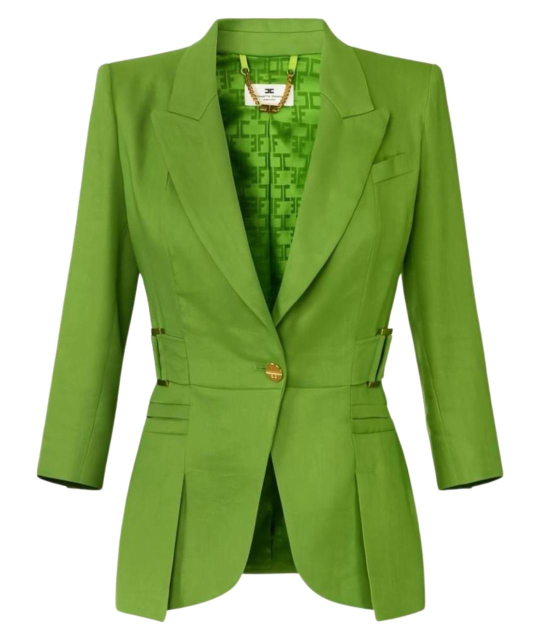 ELISABETTA FRANCHI Зеленый жакет/пиджак, фото 1