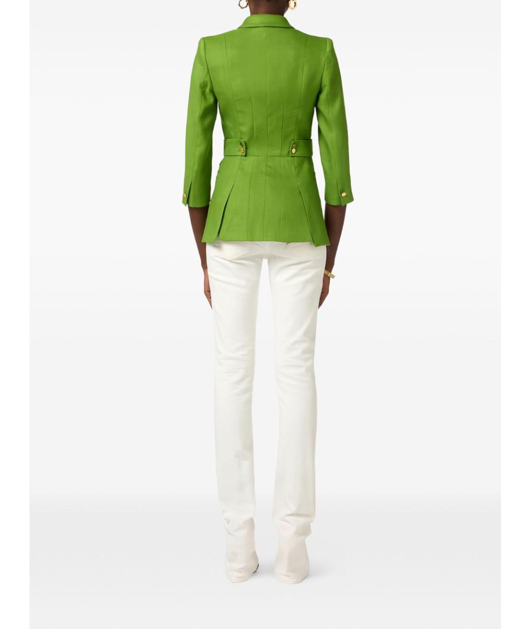 ELISABETTA FRANCHI Зеленый жакет/пиджак, фото 4