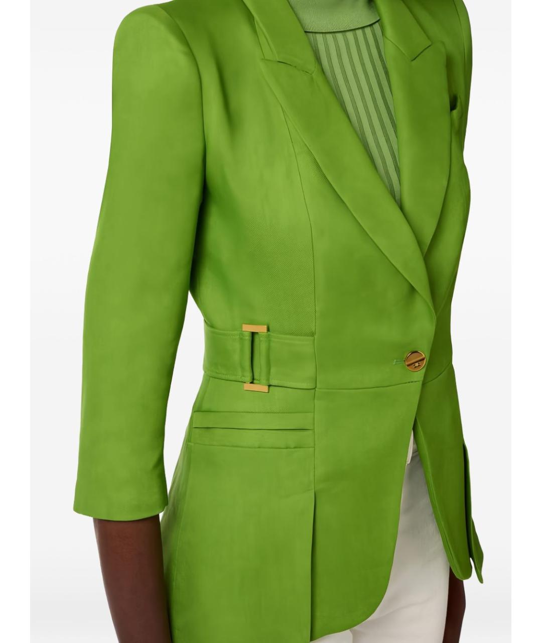 ELISABETTA FRANCHI Зеленый жакет/пиджак, фото 3