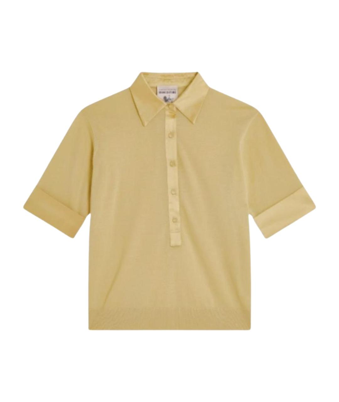 SEMICOUTURE Желтая шерстяная футболка, фото 1