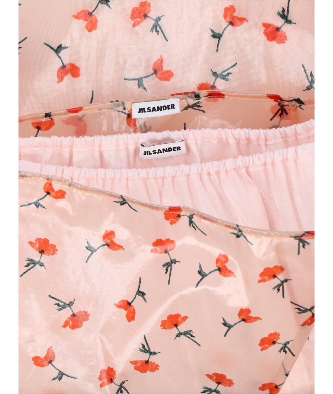 JIL SANDER Розовая полиамидовая юбка миди, фото 5