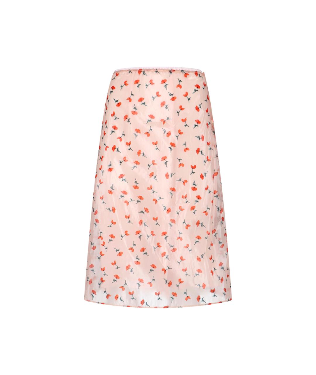 JIL SANDER Розовая полиамидовая юбка миди, фото 1