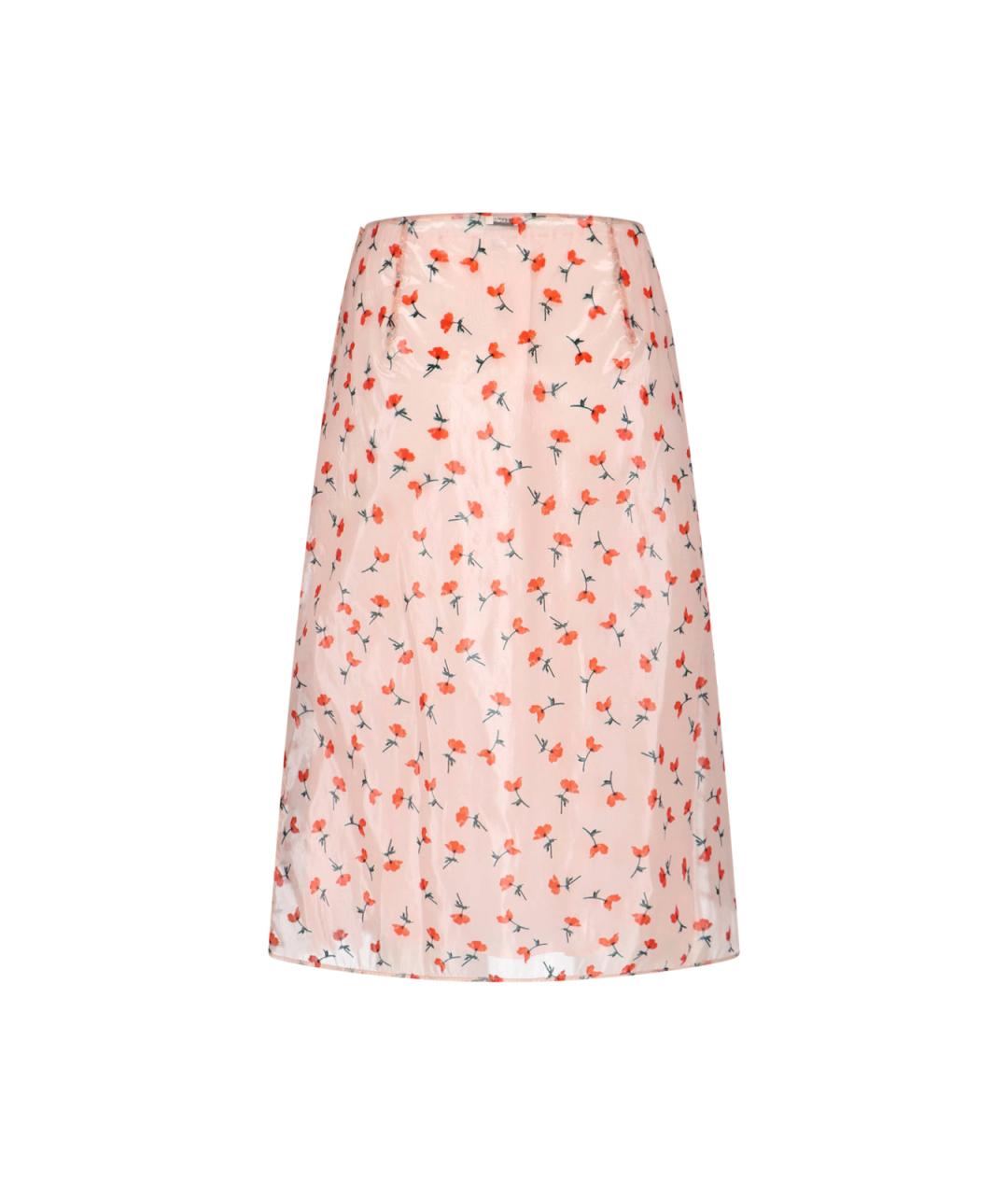 JIL SANDER Розовая полиамидовая юбка миди, фото 2