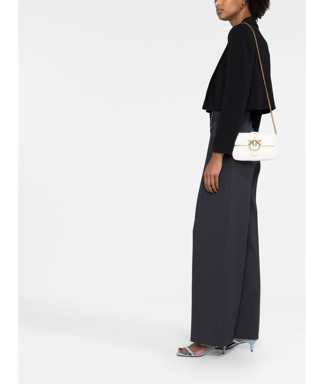 PINKO Белая кожаная сумка через плечо, фото 5