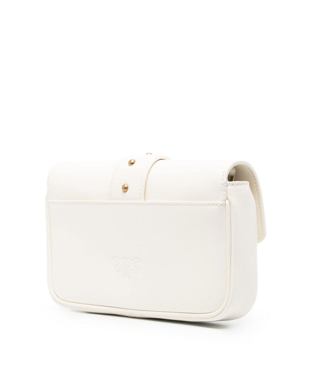 PINKO Белая кожаная сумка через плечо, фото 3