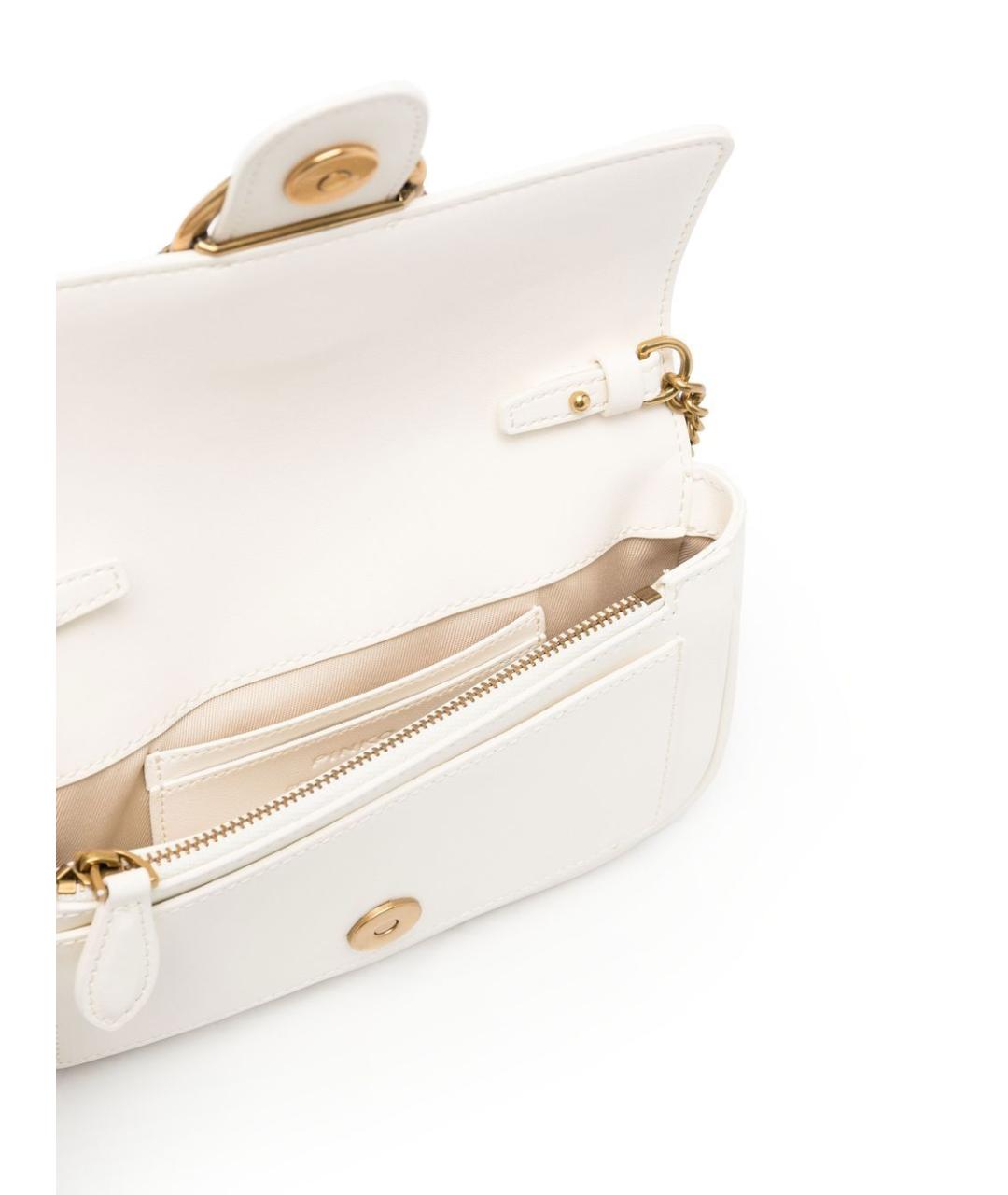 PINKO Белая кожаная сумка через плечо, фото 2