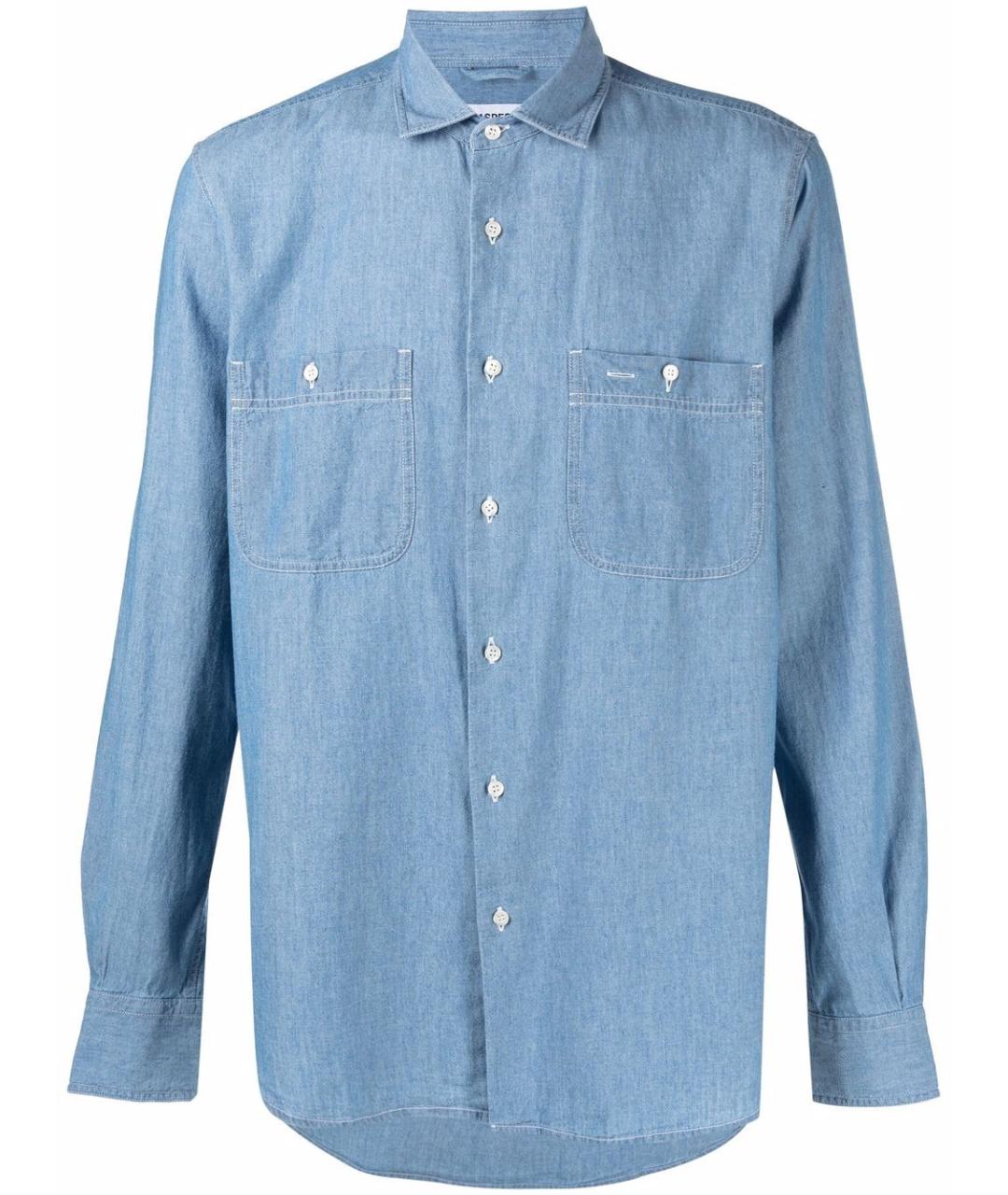 ASPESI Голубая хлопковая кэжуал рубашка, фото 1