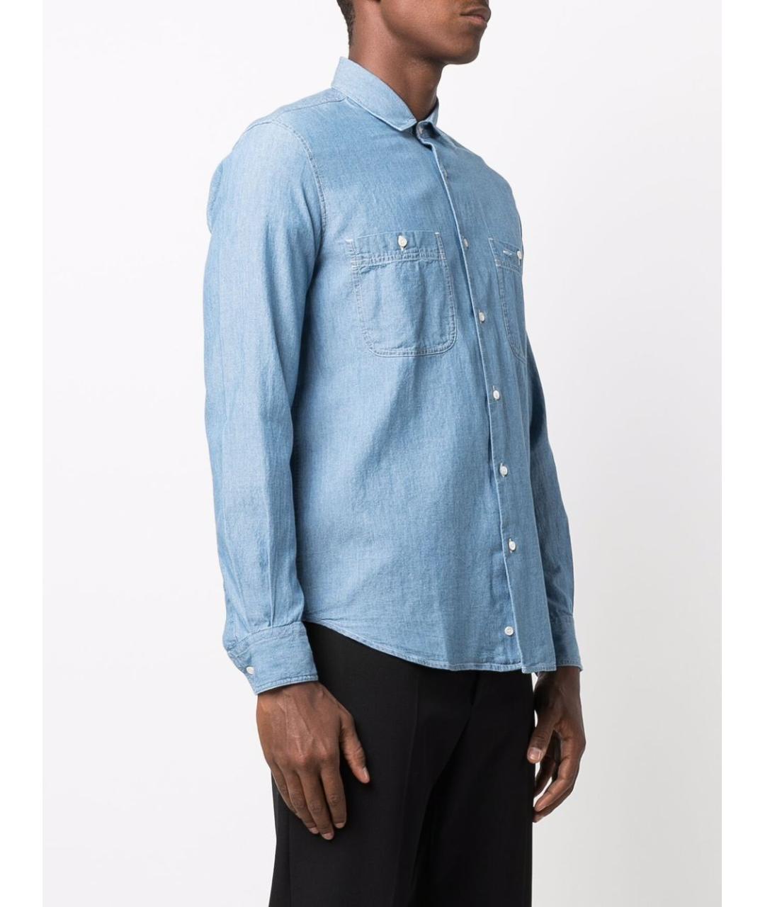 ASPESI Голубая хлопковая кэжуал рубашка, фото 4