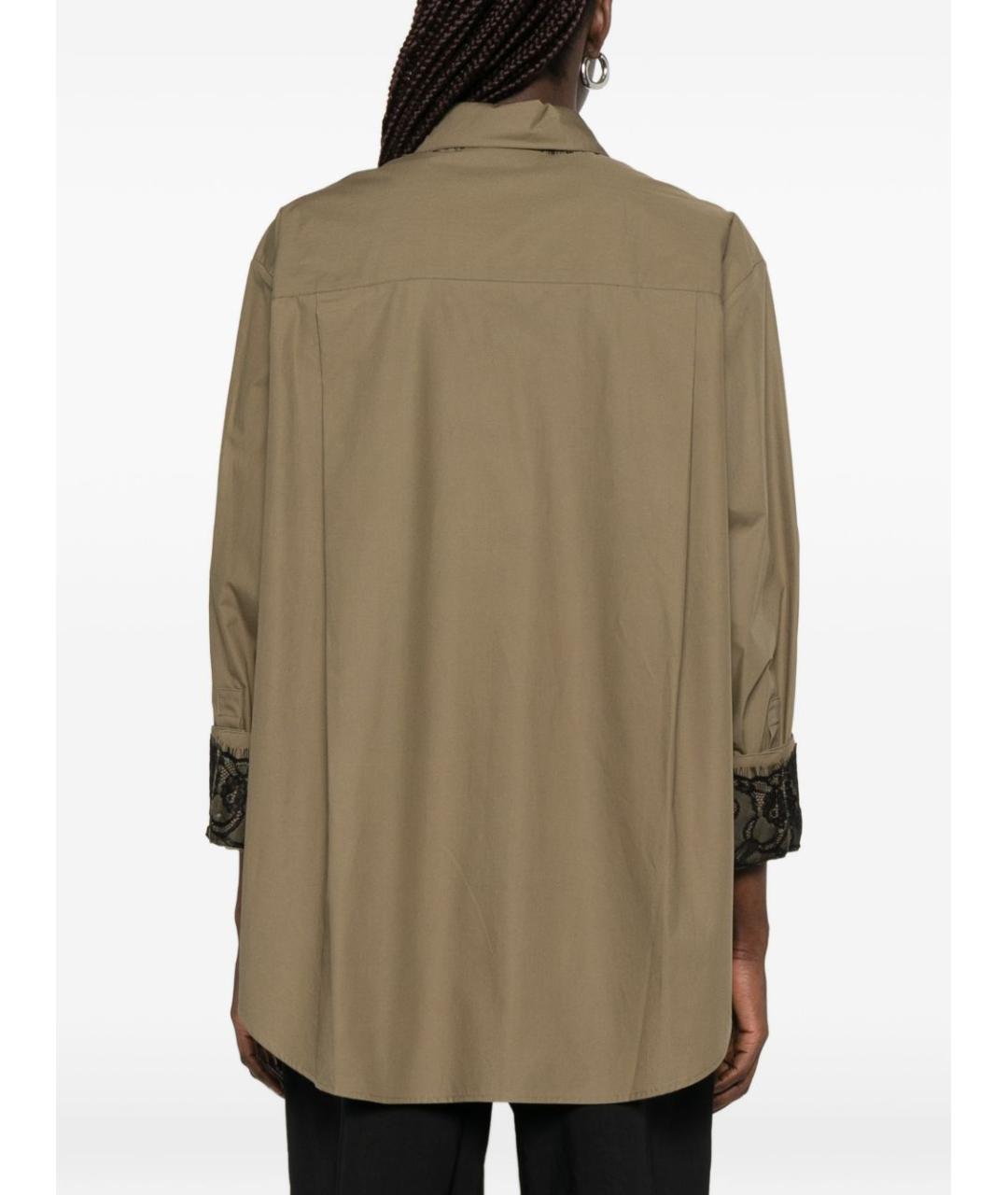 PINKO Зеленая хлопковая рубашка, фото 3