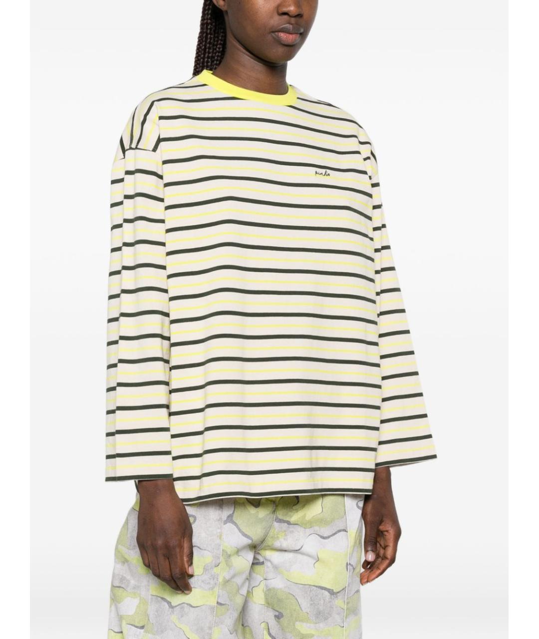 PINKO Бежевый хлопковый джемпер / свитер, фото 3