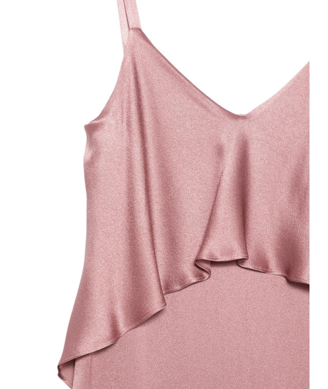 ANTONELLI FIRENZE Розовые атласные прямые брюки, фото 2