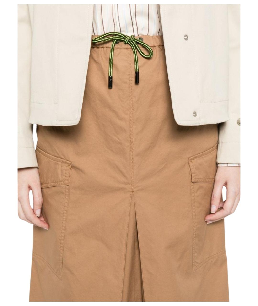 HERNO Коричневая хлопковая юбка миди, фото 4