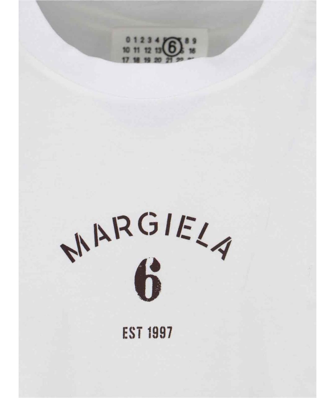 MM6 MAISON MARGIELA Белая хлопковая футболка, фото 3