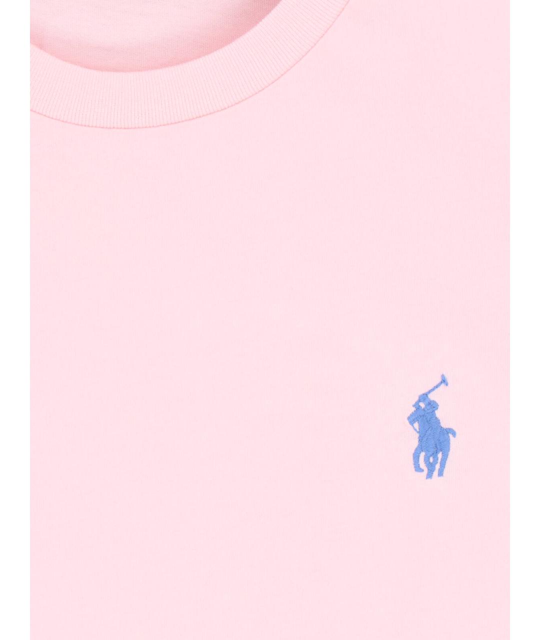 POLO RALPH LAUREN Розовая хлопковая футболка, фото 3