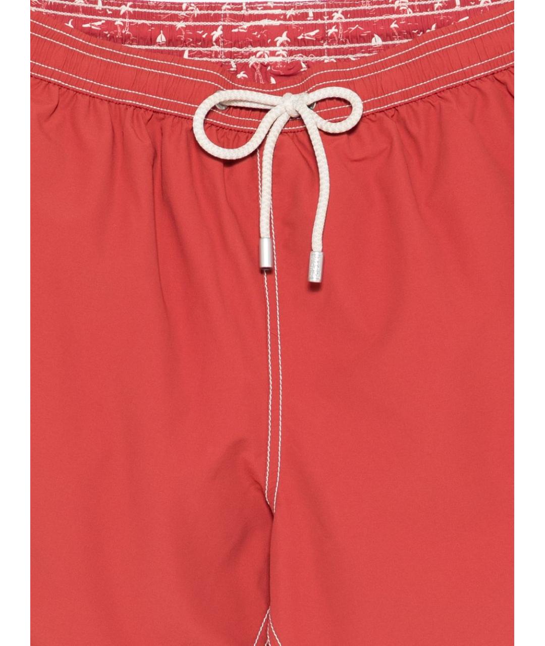 MC2 SAINT BARTH Красные полиэстеровые шорты, фото 3