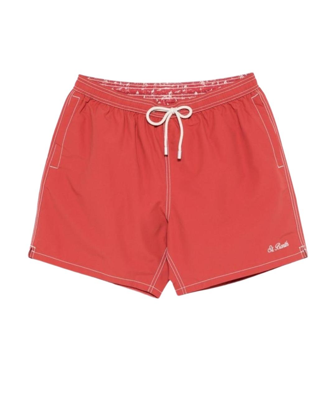 MC2 SAINT BARTH Красные полиэстеровые шорты, фото 1
