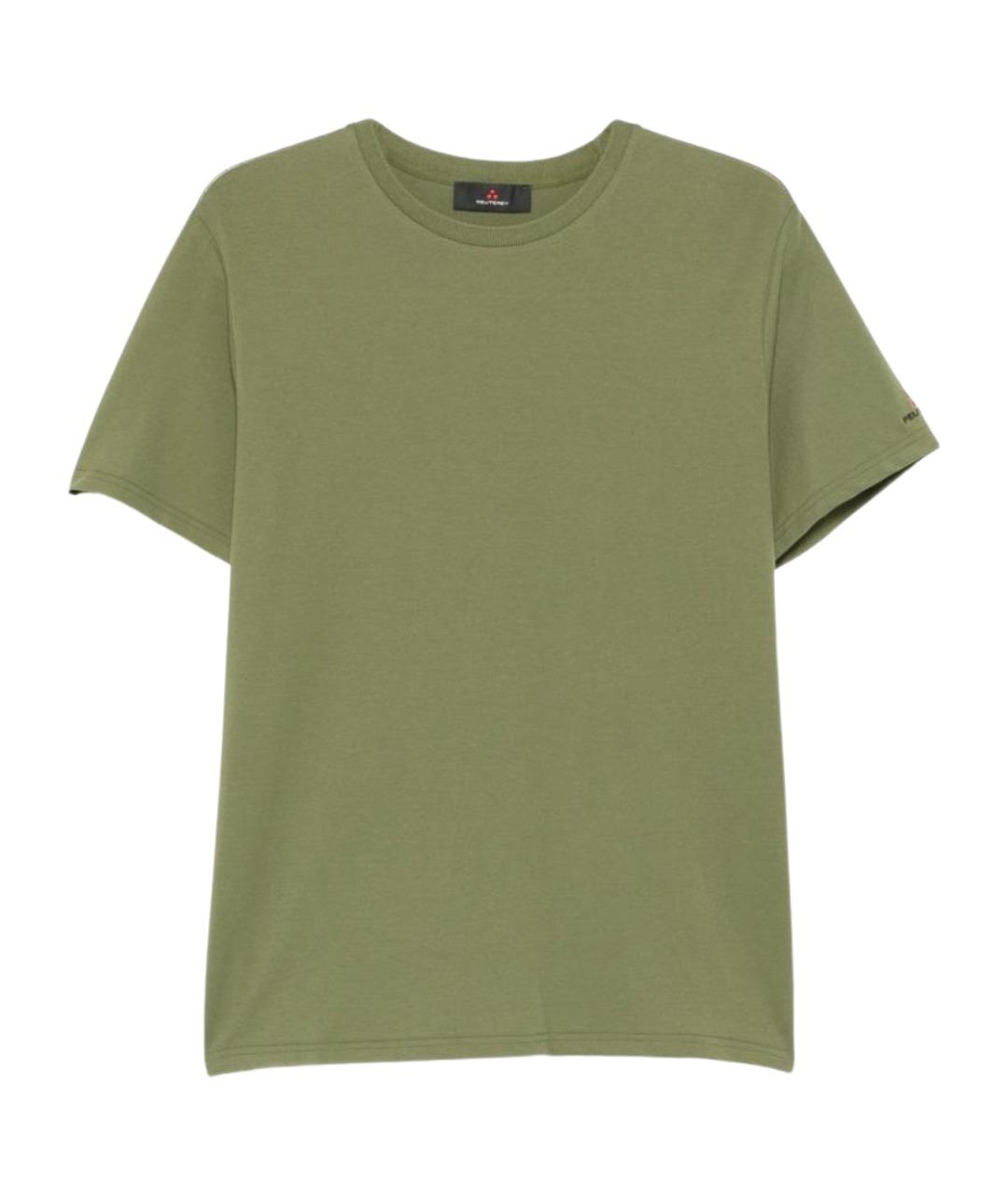 PEUTEREY Зеленая хлопковая футболка, фото 1