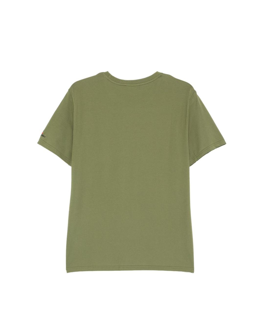 PEUTEREY Зеленая хлопковая футболка, фото 3