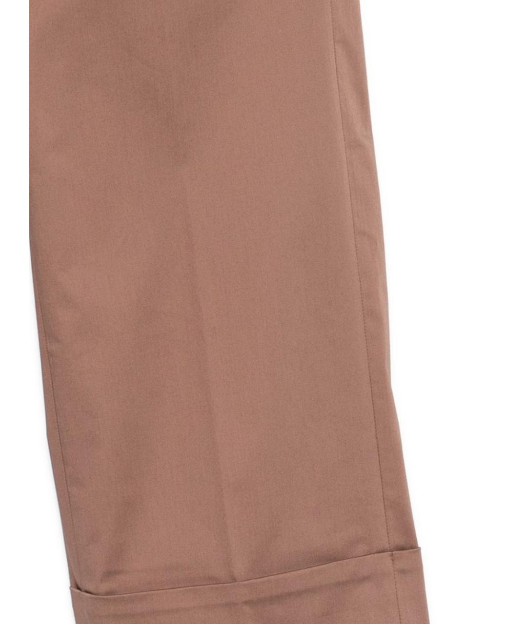 NINE IN THE MORNING Коричневые хлопковые прямые брюки, фото 2