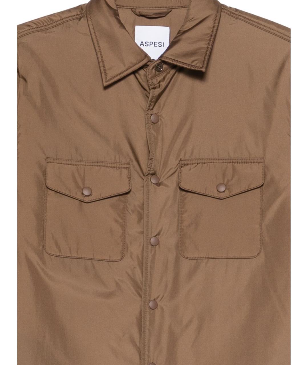 ASPESI Коричневая полиамидовая куртка, фото 2