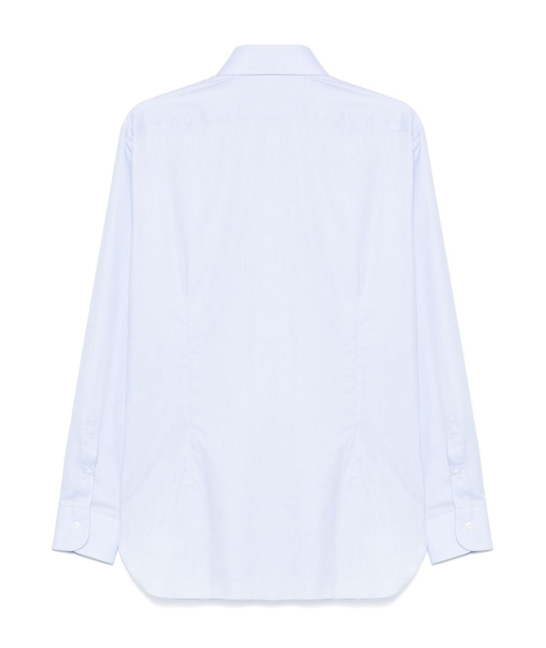 BARBA Голубая хлопковая классическая рубашка, фото 2