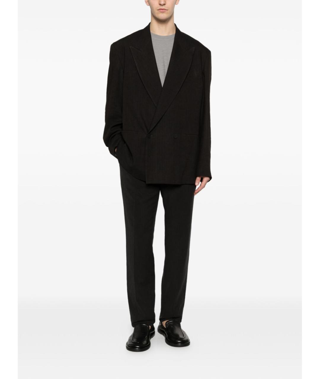 DONDUP Черные льняные повседневные брюки, фото 2