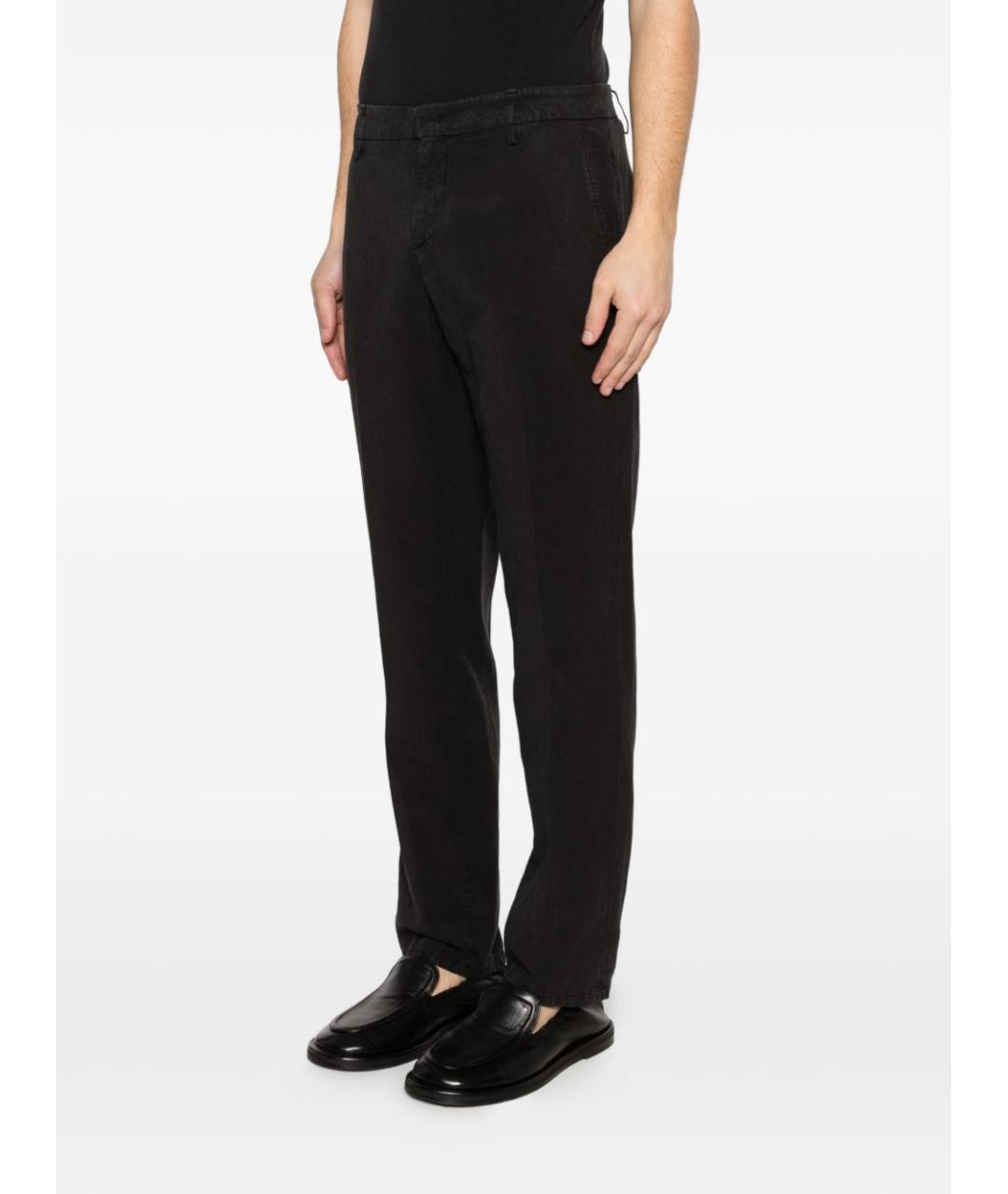 DONDUP Черные льняные повседневные брюки, фото 5