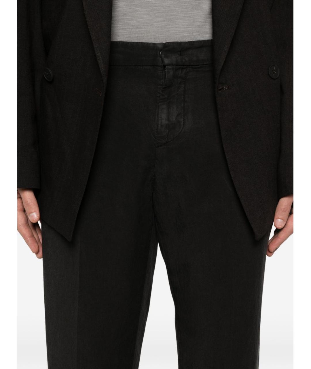 DONDUP Черные льняные повседневные брюки, фото 3