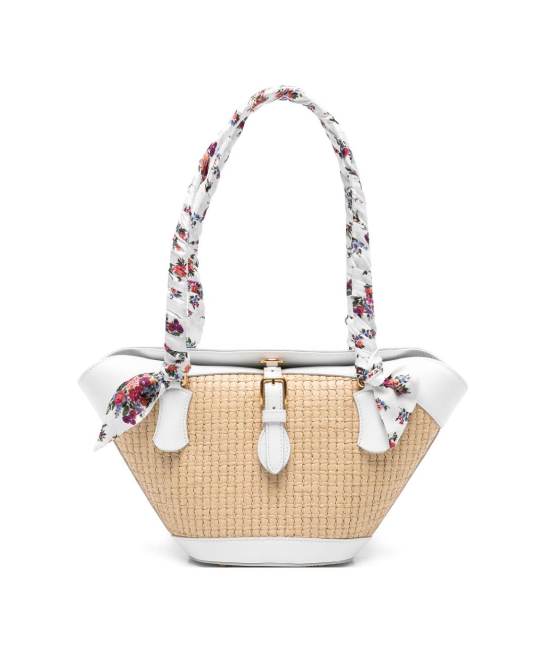 DOLCE&GABBANA Бежевая пелетеная сумка тоут, фото 1