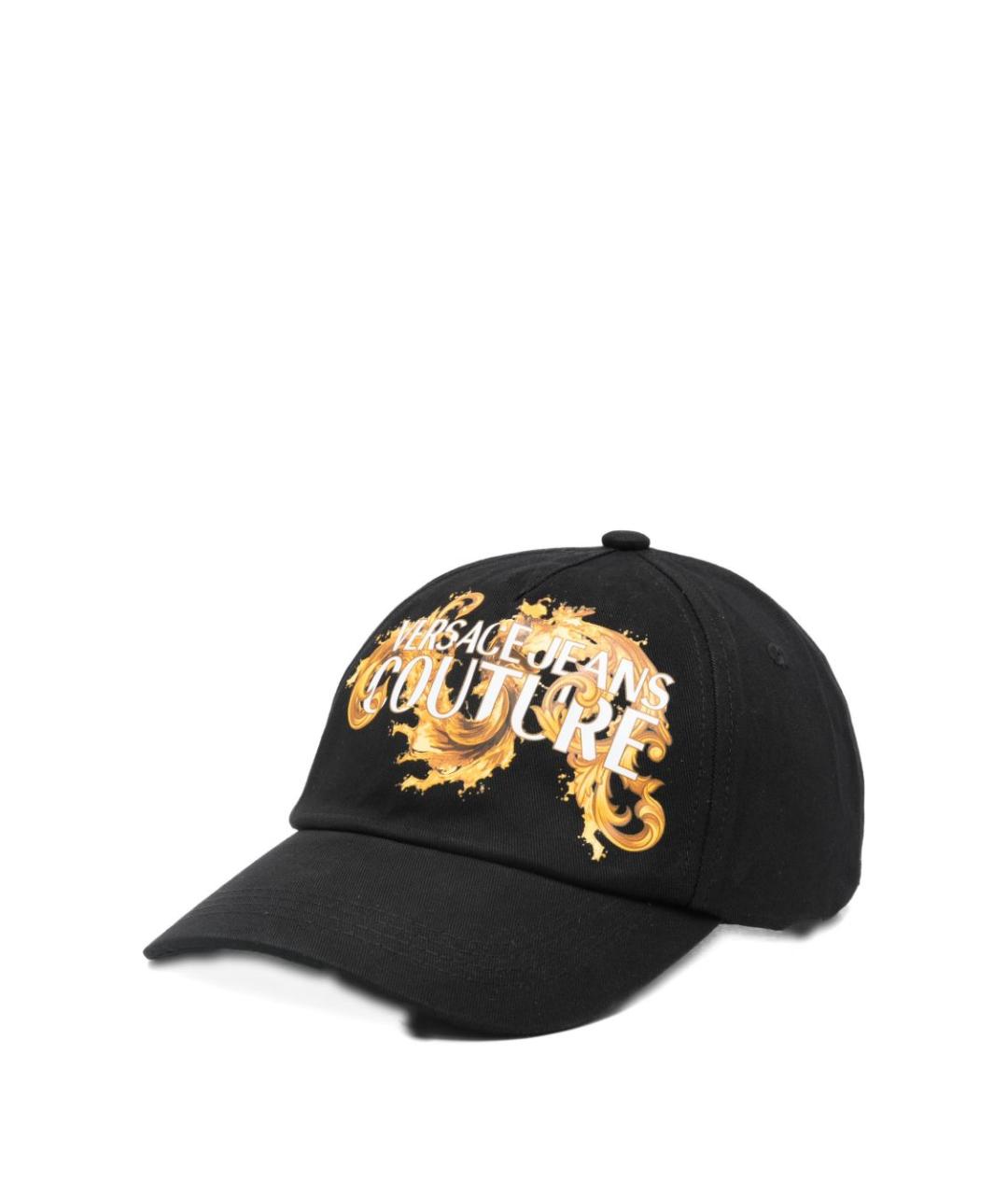 VERSACE JEANS COUTURE Черная хлопковая кепка/бейсболка, фото 1