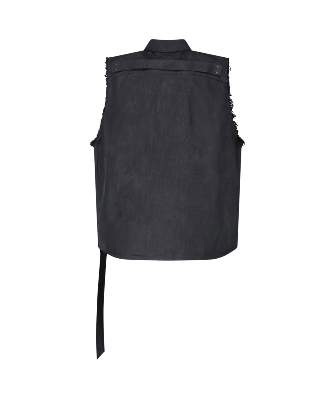 RICK OWENS DRKSHDW Черная хлопковая кэжуал рубашка, фото 2