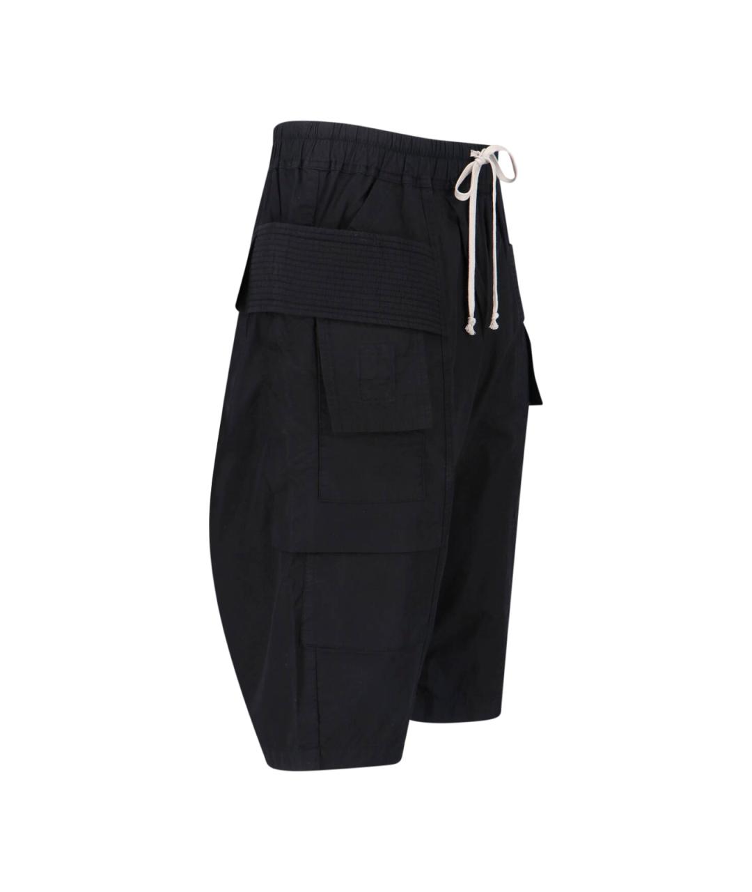 RICK OWENS DRKSHDW Черные хлопковые шорты, фото 3