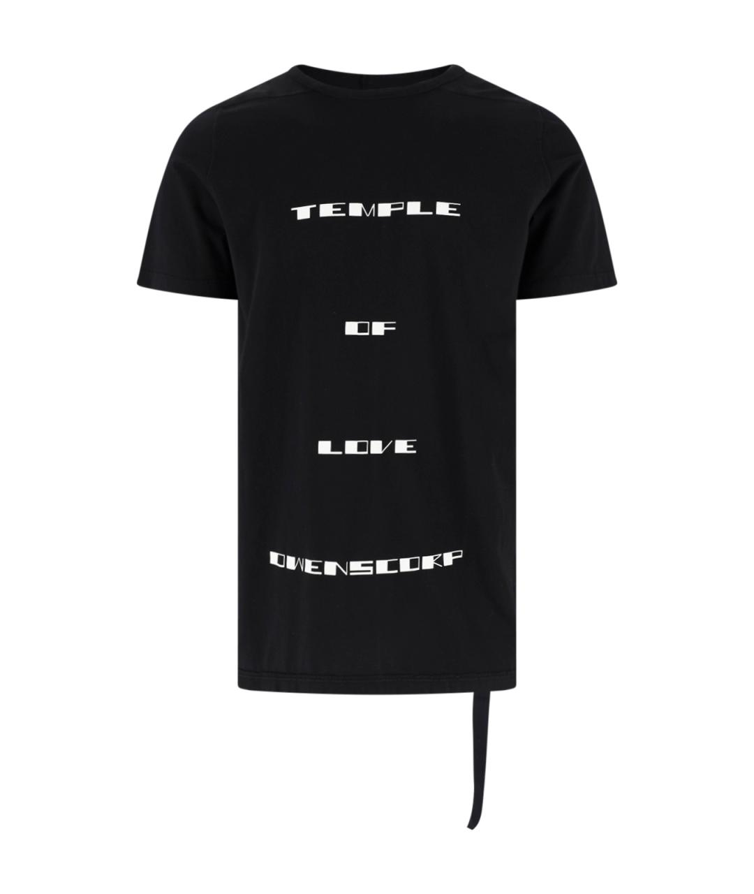 RICK OWENS DRKSHDW Черная хлопковая футболка, фото 1