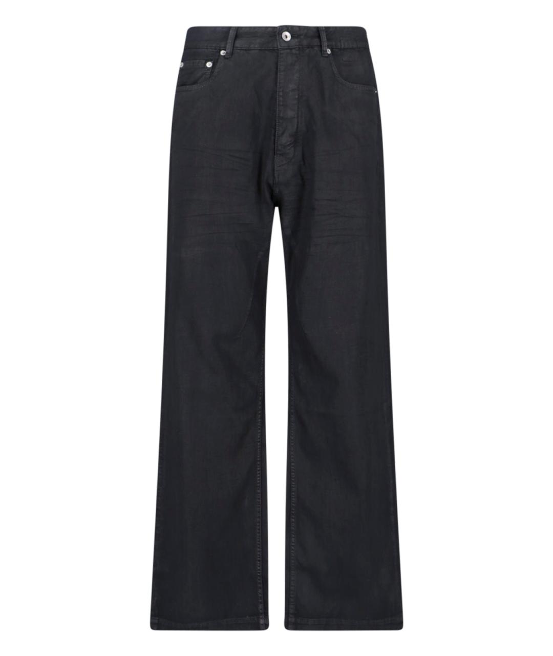 RICK OWENS DRKSHDW Черные хлопковые прямые джинсы, фото 1