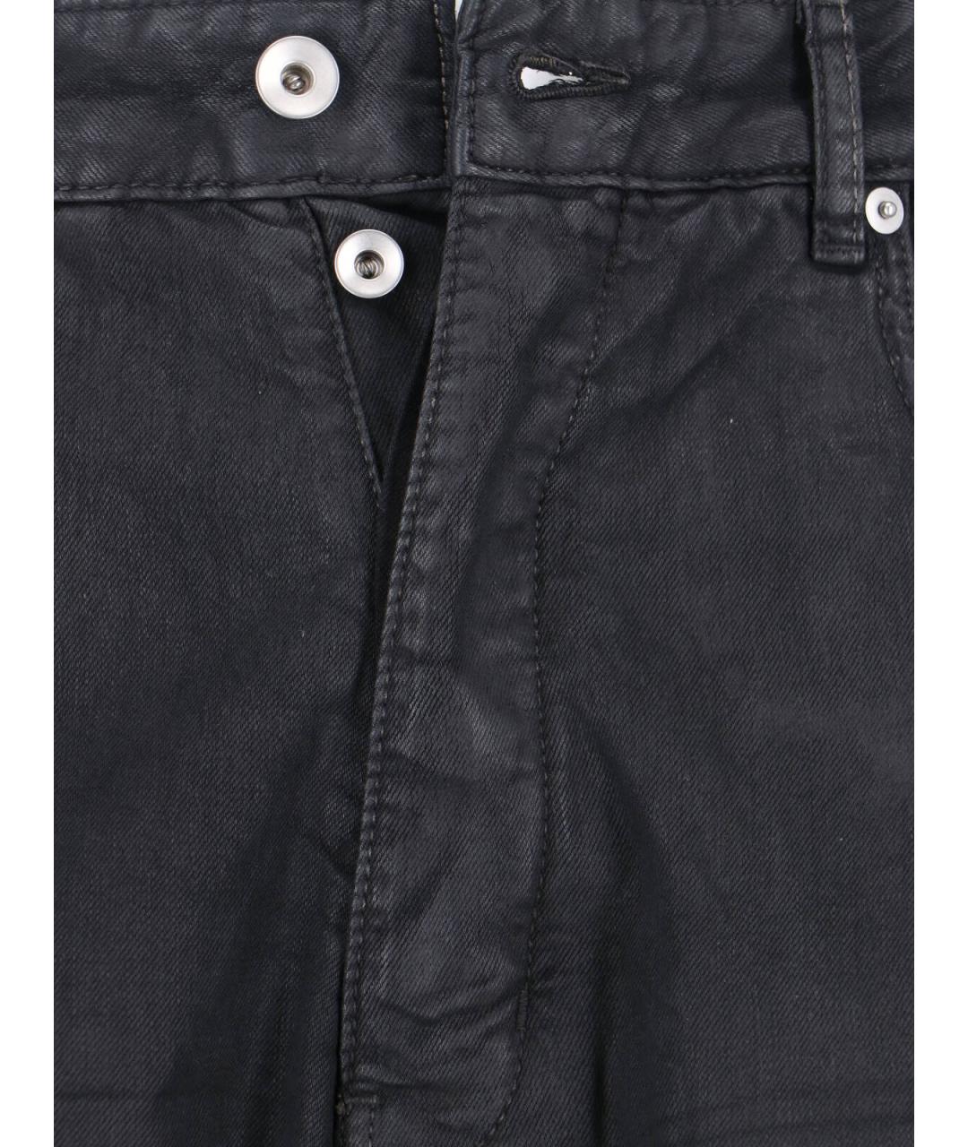 RICK OWENS DRKSHDW Черные хлопковые прямые джинсы, фото 4