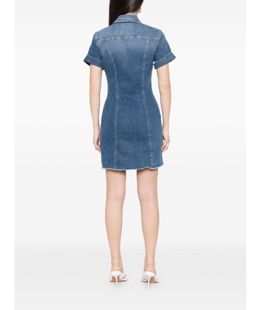 LIU JO Синее хлопковое повседневное платье, фото 4
