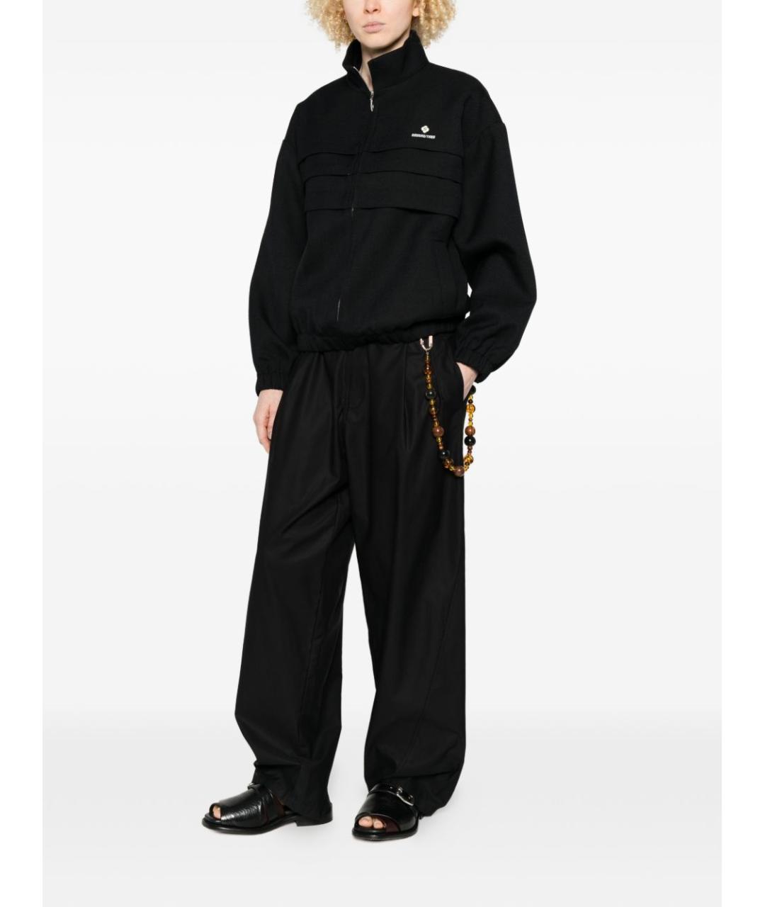 DARKPARK Черные хлопковые прямые брюки, фото 3