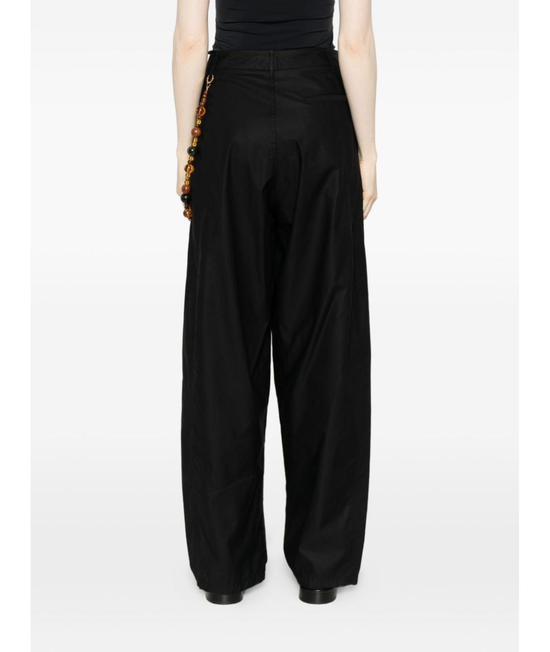 DARKPARK Черные хлопковые прямые брюки, фото 5