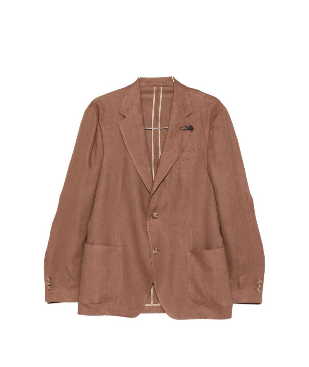 LARDINI Коричневый классический костюм, фото 2