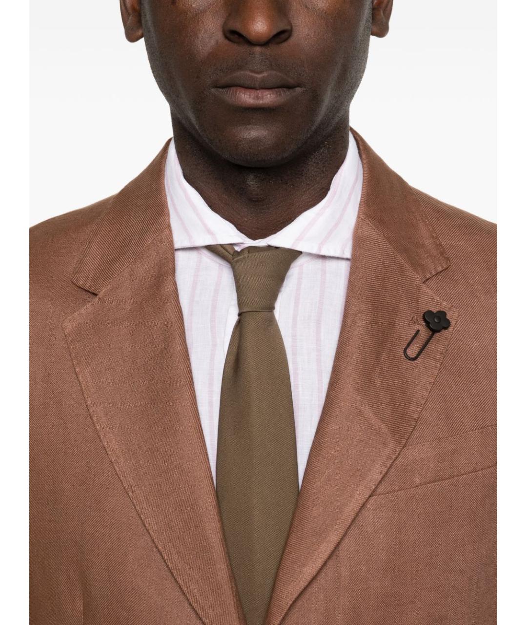 LARDINI Коричневый классический костюм, фото 4