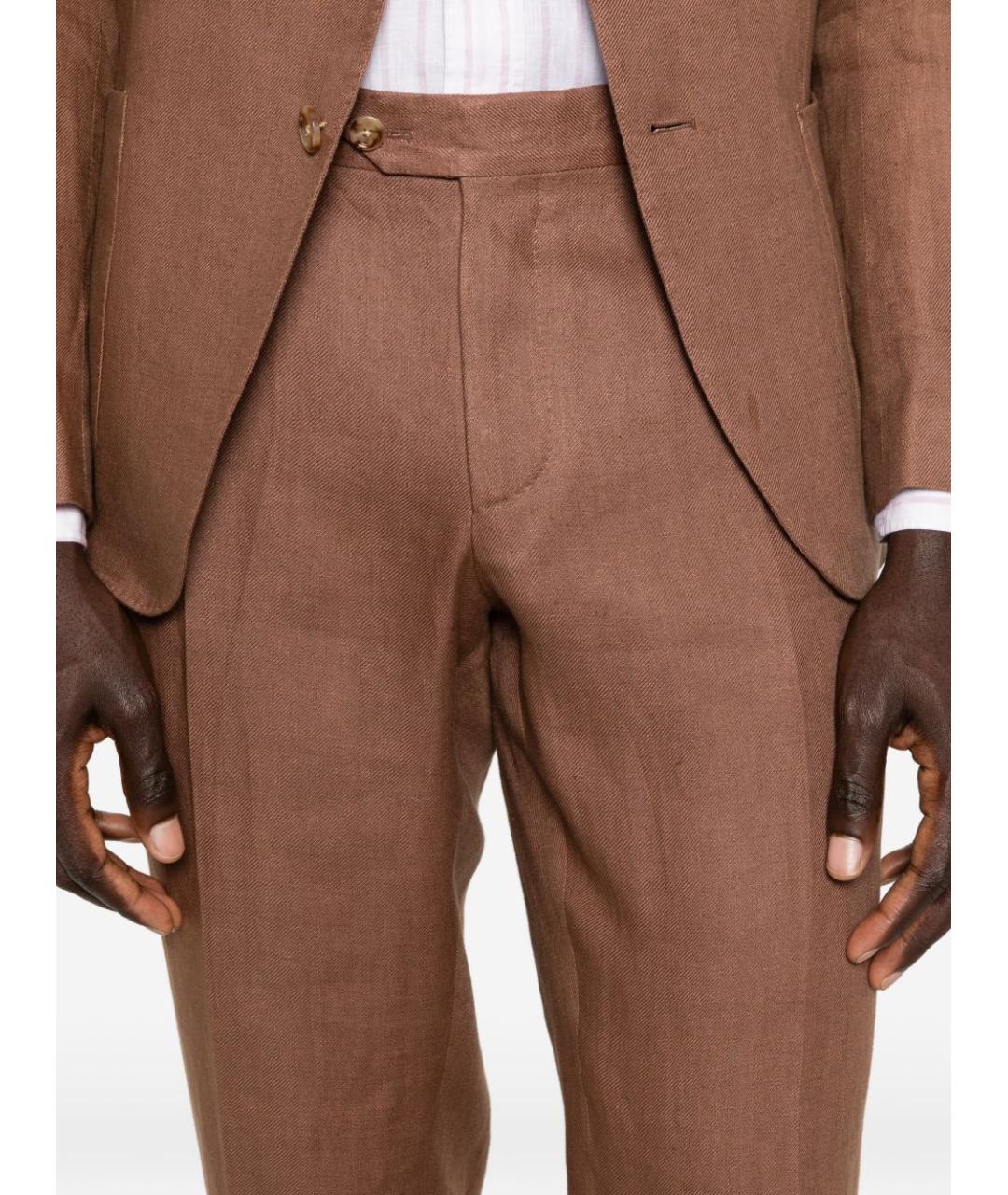 LARDINI Коричневый классический костюм, фото 3