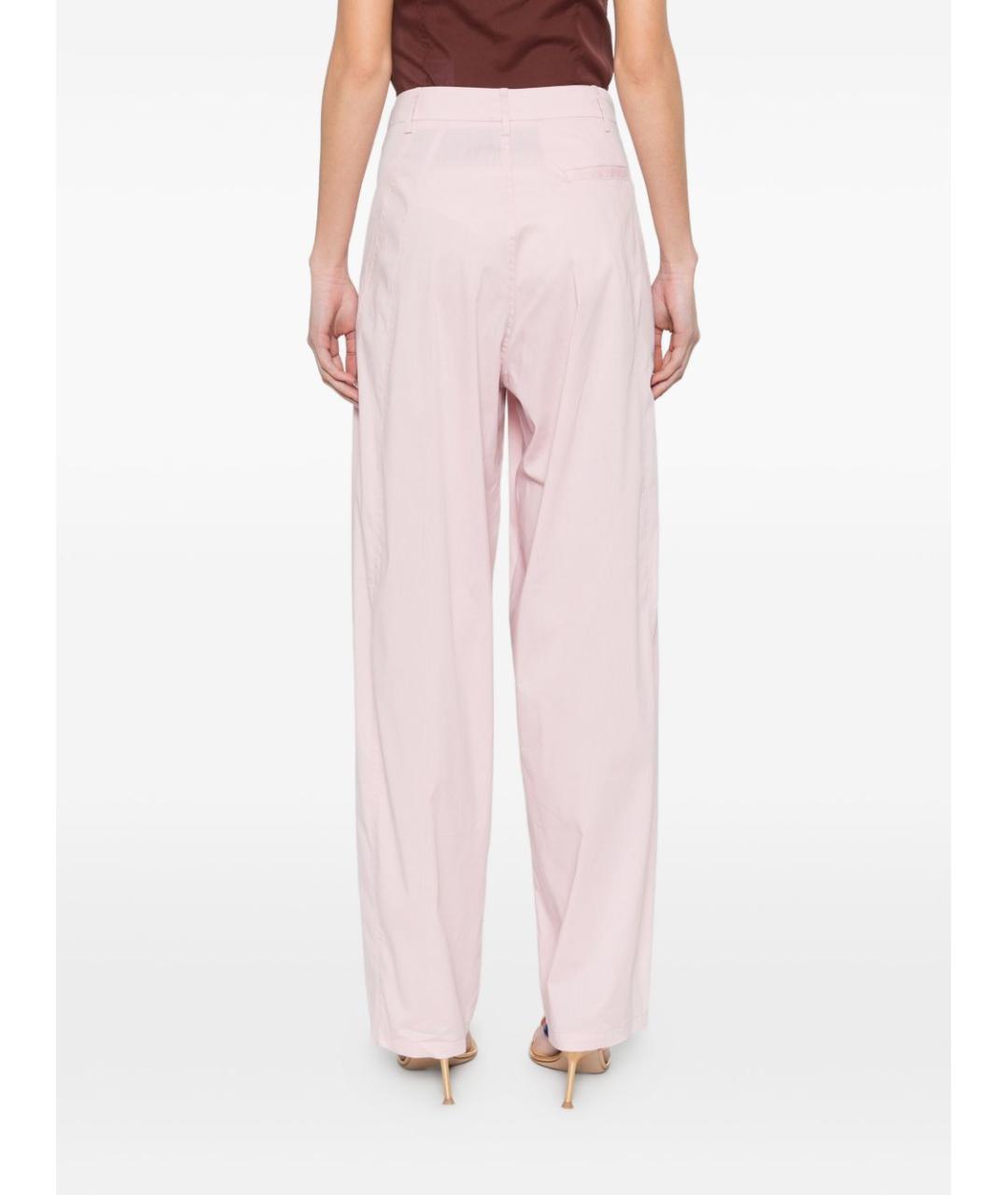 DARKPARK Розовые хлопковые прямые брюки, фото 3