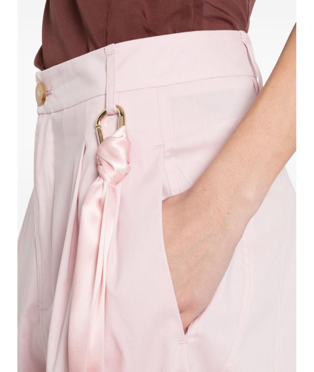 DARKPARK Розовые хлопковые прямые брюки, фото 4