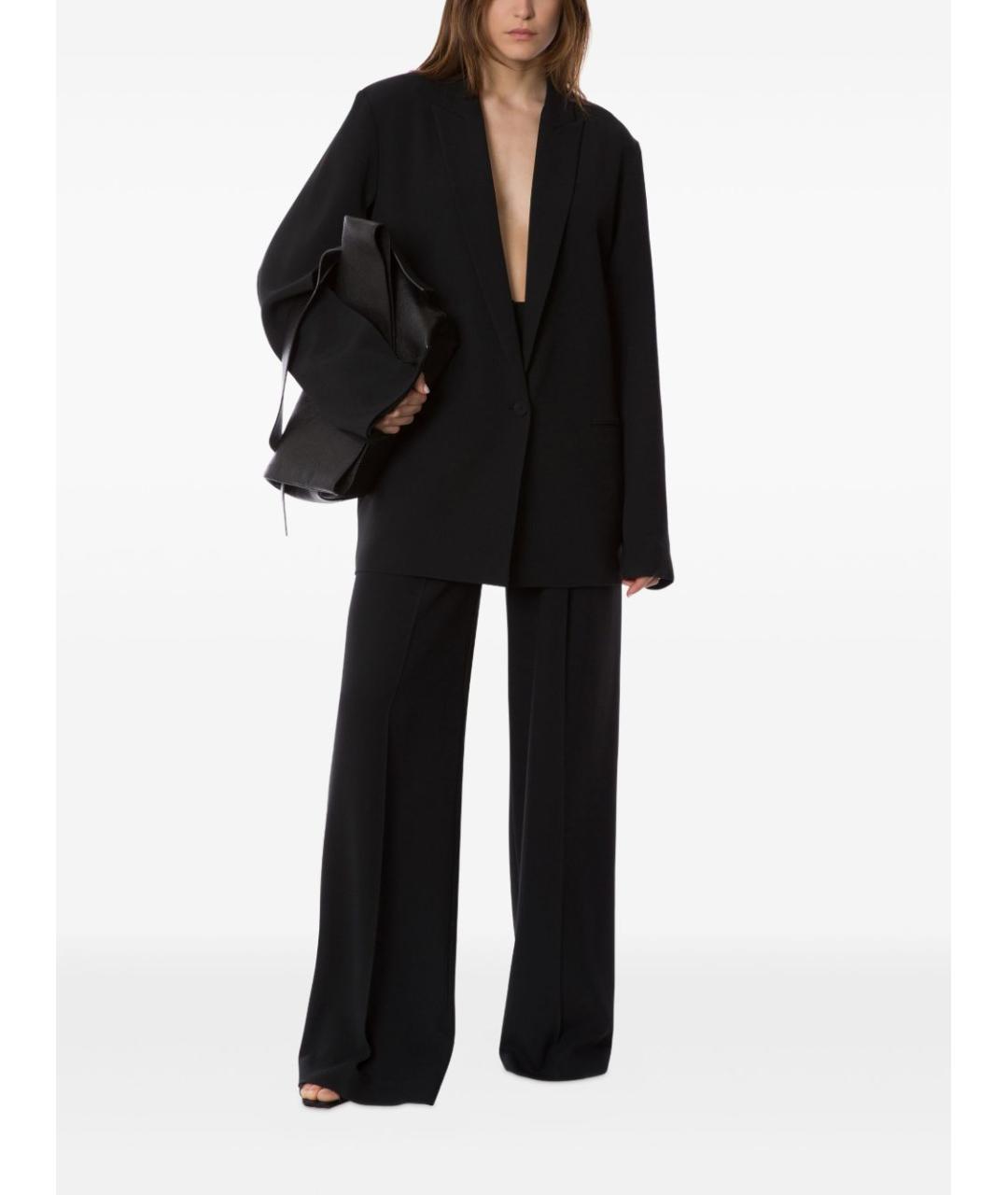 ALBERTA FERRETTI Черные вискозные брюки широкие, фото 2