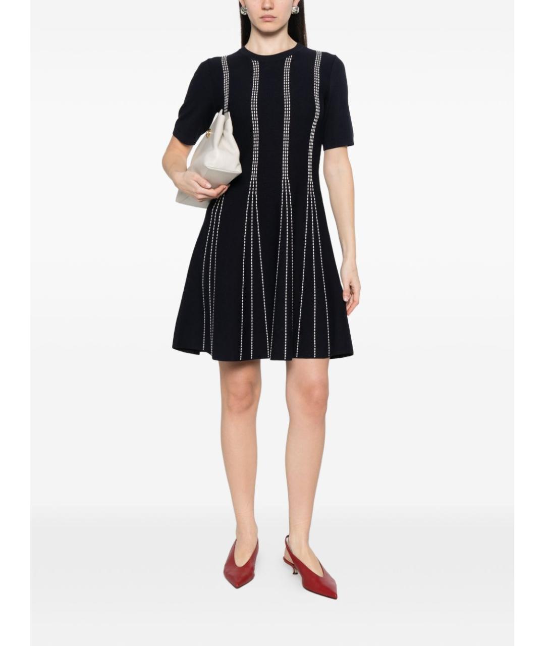 LIU JO Синее вискозное повседневное платье, фото 4